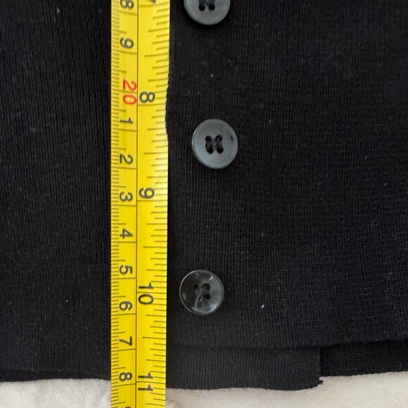 Cropped Black Button-Up Cardigan – Size X/S - Picture 3 of 4